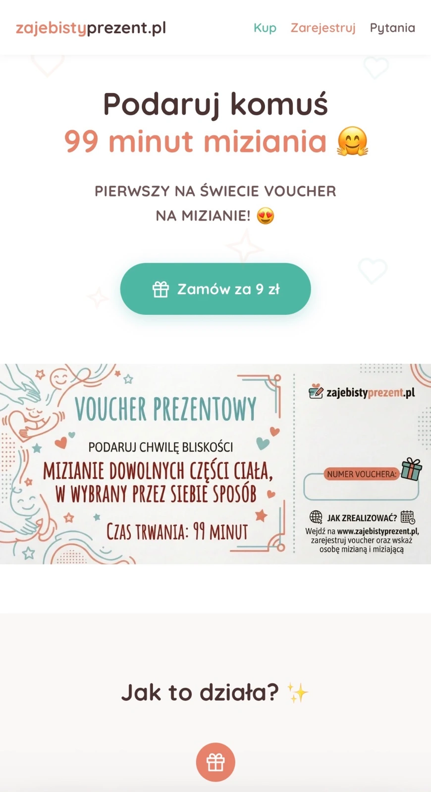 Formularz płatności BLIK Level 0 stworzony od zera w serwisie zajebistyprezent.pl